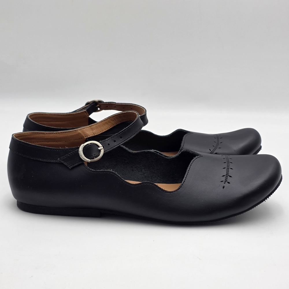 Adelisa & Co Black Leather Mary Jane Shoes Women's Size 42/11.5-12US - Picture 2 of 10